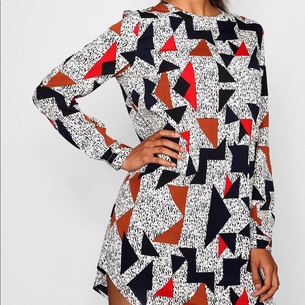 Boohoo Geometric Dress